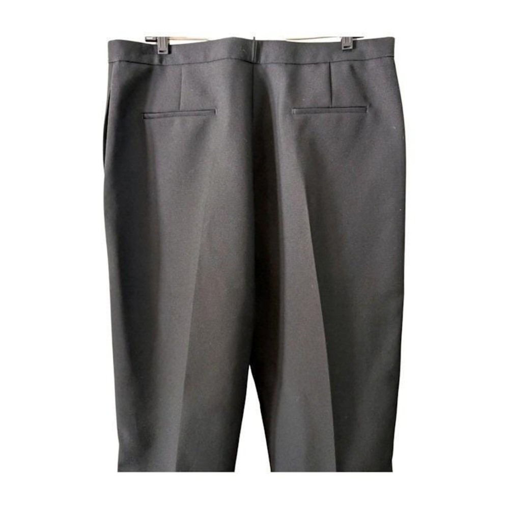 Jil Sander Black Wool Blend Wide Leg Trousers Side Button Detail Size 44 - Picture 11 of 15